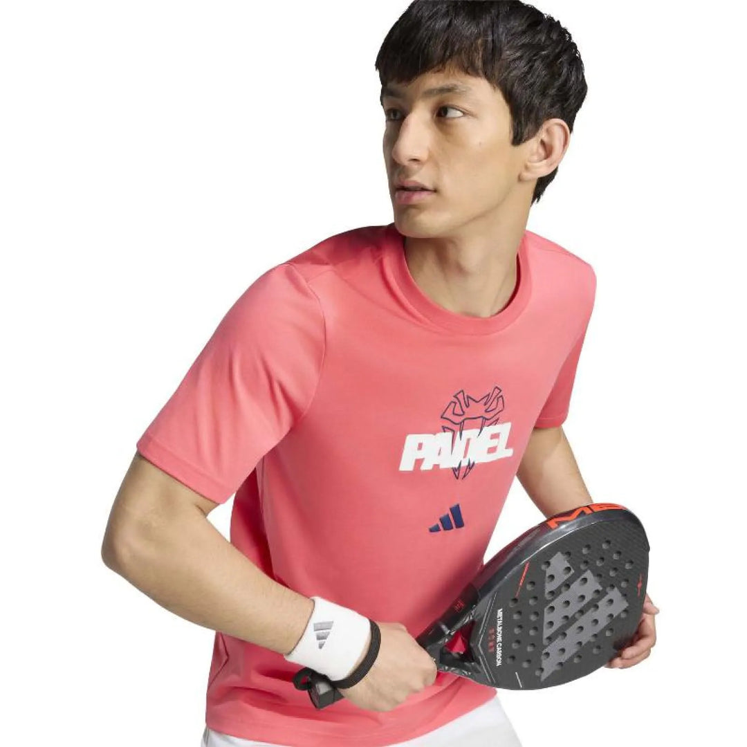 Camiseta Adidas Padel Graphic Rojo Carmesi