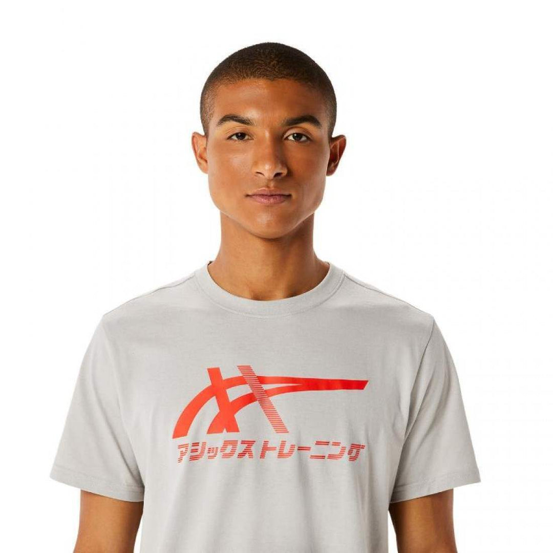 Camiseta Algodon Asics Tiger Gris Cherry Tomato | Asics