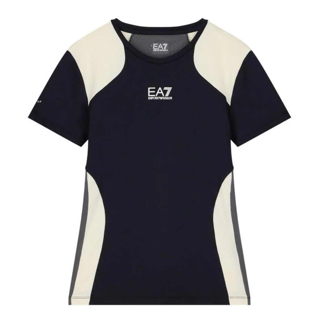 Camiseta Armani EA7 Ventus 7 Tennis Pro Stretch Negro Mujer