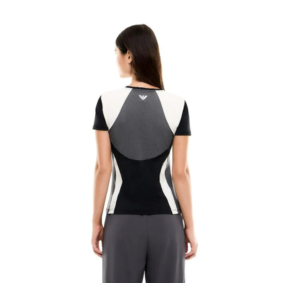 Camiseta Armani EA7 Ventus 7 Tennis Pro Stretch Negro Mujer