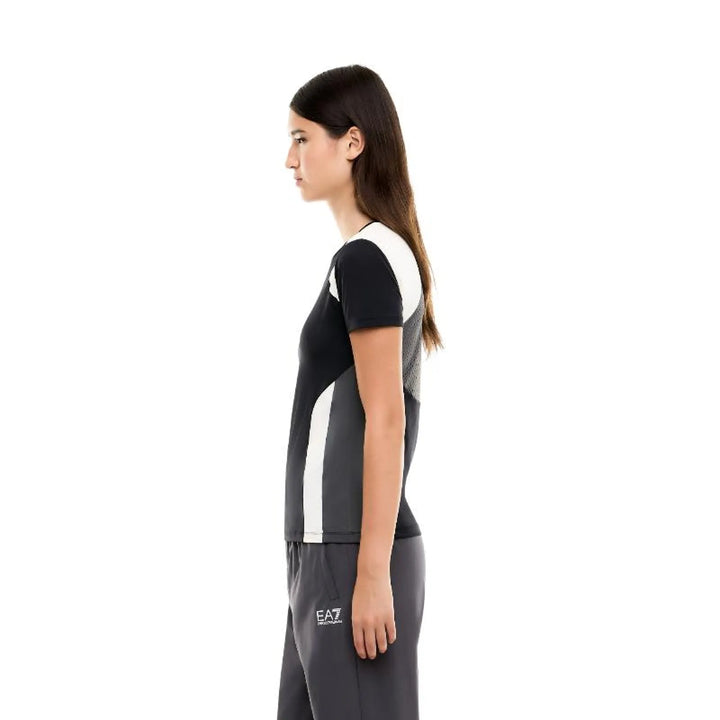 Camiseta Armani EA7 Ventus 7 Tennis Pro Stretch Negro Mujer