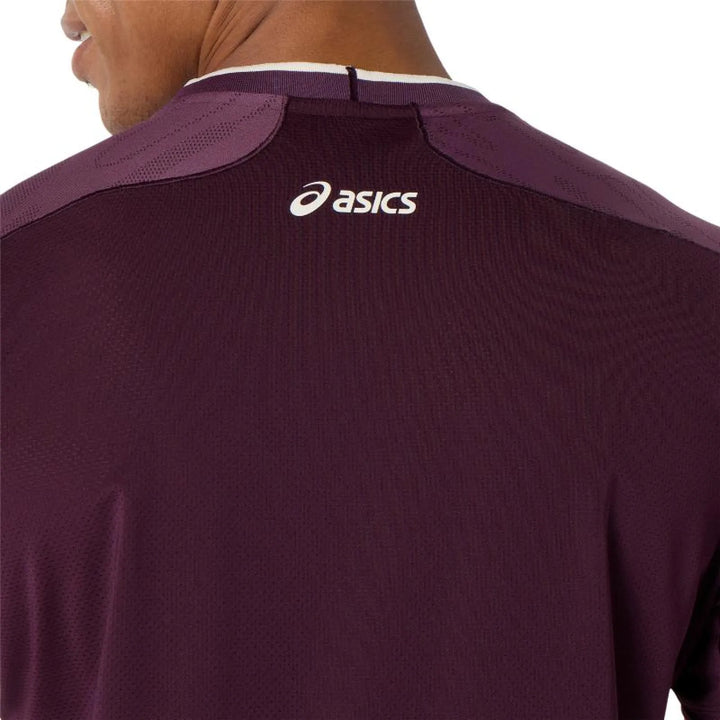 Camiseta Asics Match Jacquard SS Top Granate Oscuro