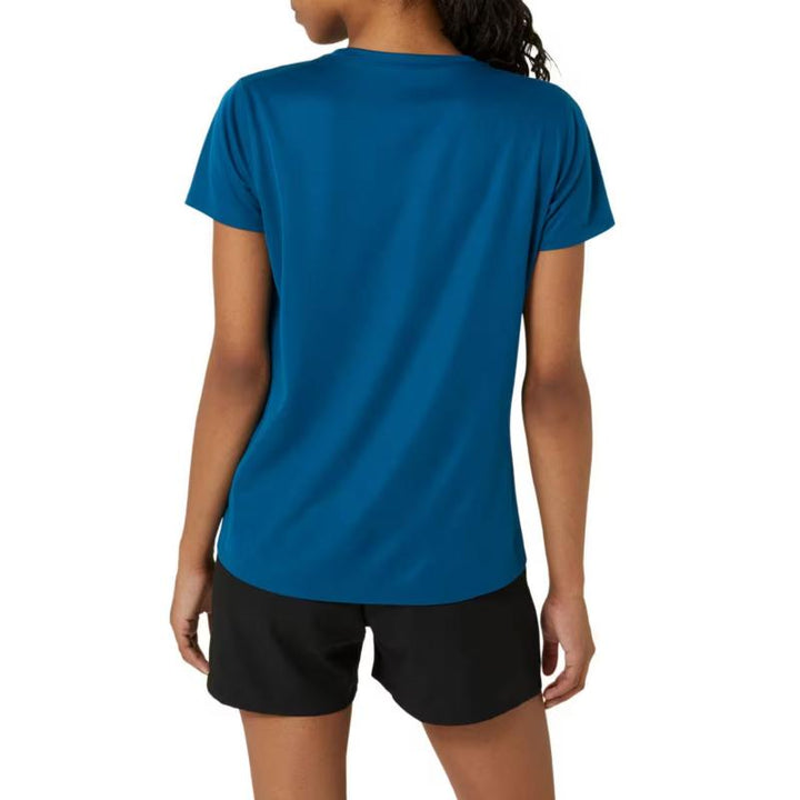 Asics Women's Silver Petrol Blue T-Shirt