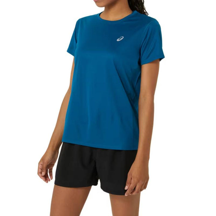 Asics Women's Silver Petrol Blue T-Shirt