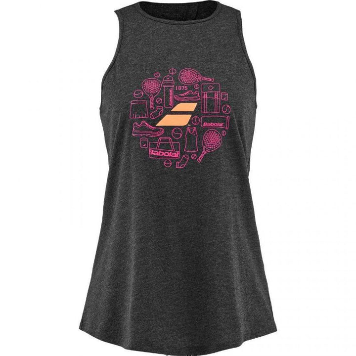 Camiseta Babolat Cotton Negro Mujer | Tienda Padelpoint