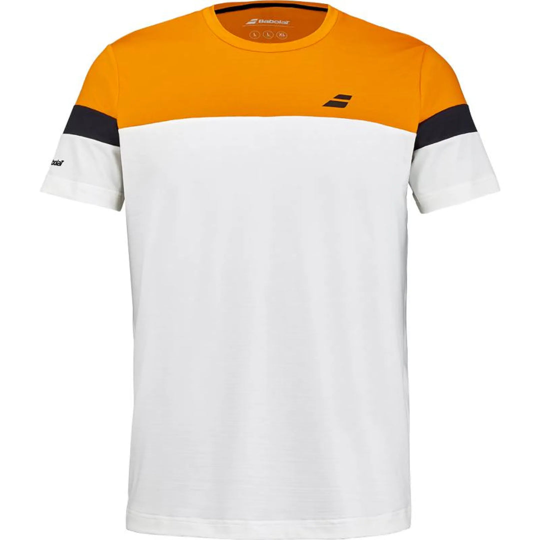 Camiseta Babolat Crew Neck Naranja Crema