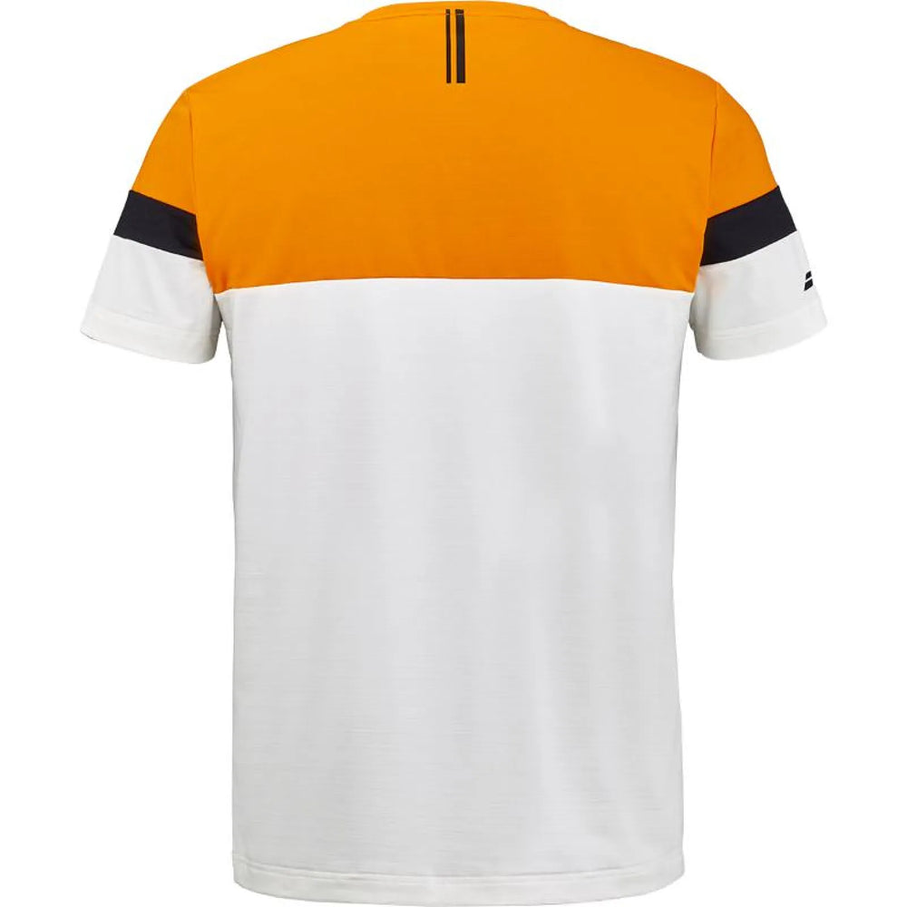 Camiseta Babolat Crew Neck Naranja Crema