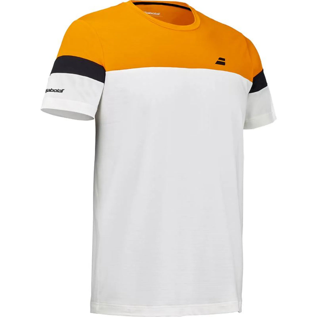 Camiseta Babolat Crew Neck Naranja Crema