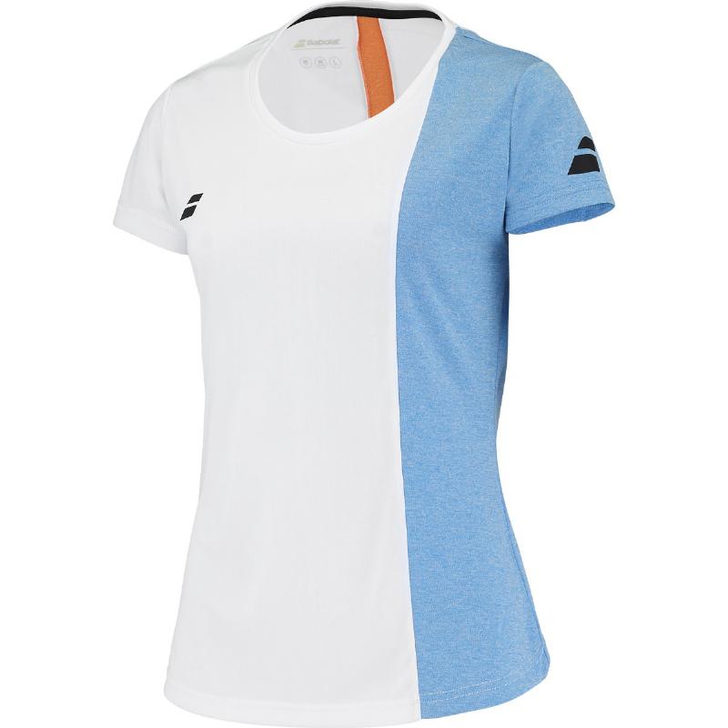 Babolat Play Capsleeve T-Shirt White Blue Women