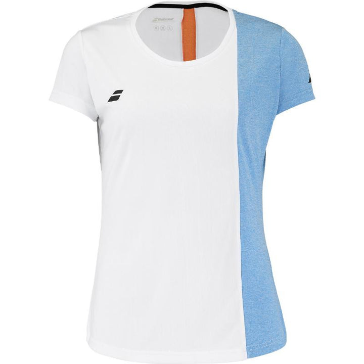 Babolat Play Capsleeve T-Shirt White Blue Women