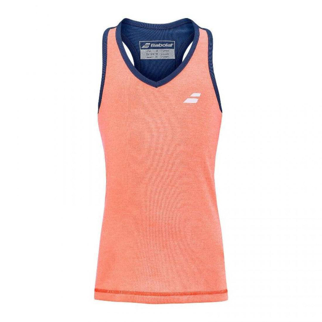 Camiseta Babolat Play Naranja Azul Oscuro Mujer | Babolat