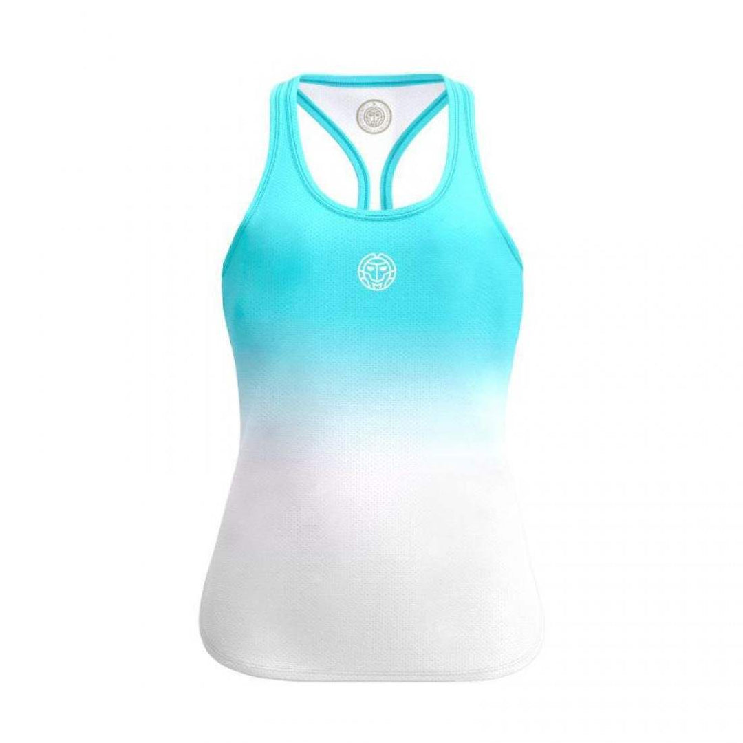 Camiseta Bidi Badu Crew Gradiant Aqua Azul Mujer | BIDI BADU