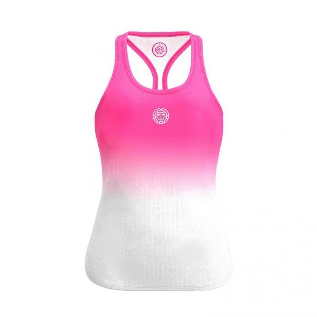 Camiseta Bidi Badu Crew Gradiant Rosa Blanco Mujer | BIDI BADU