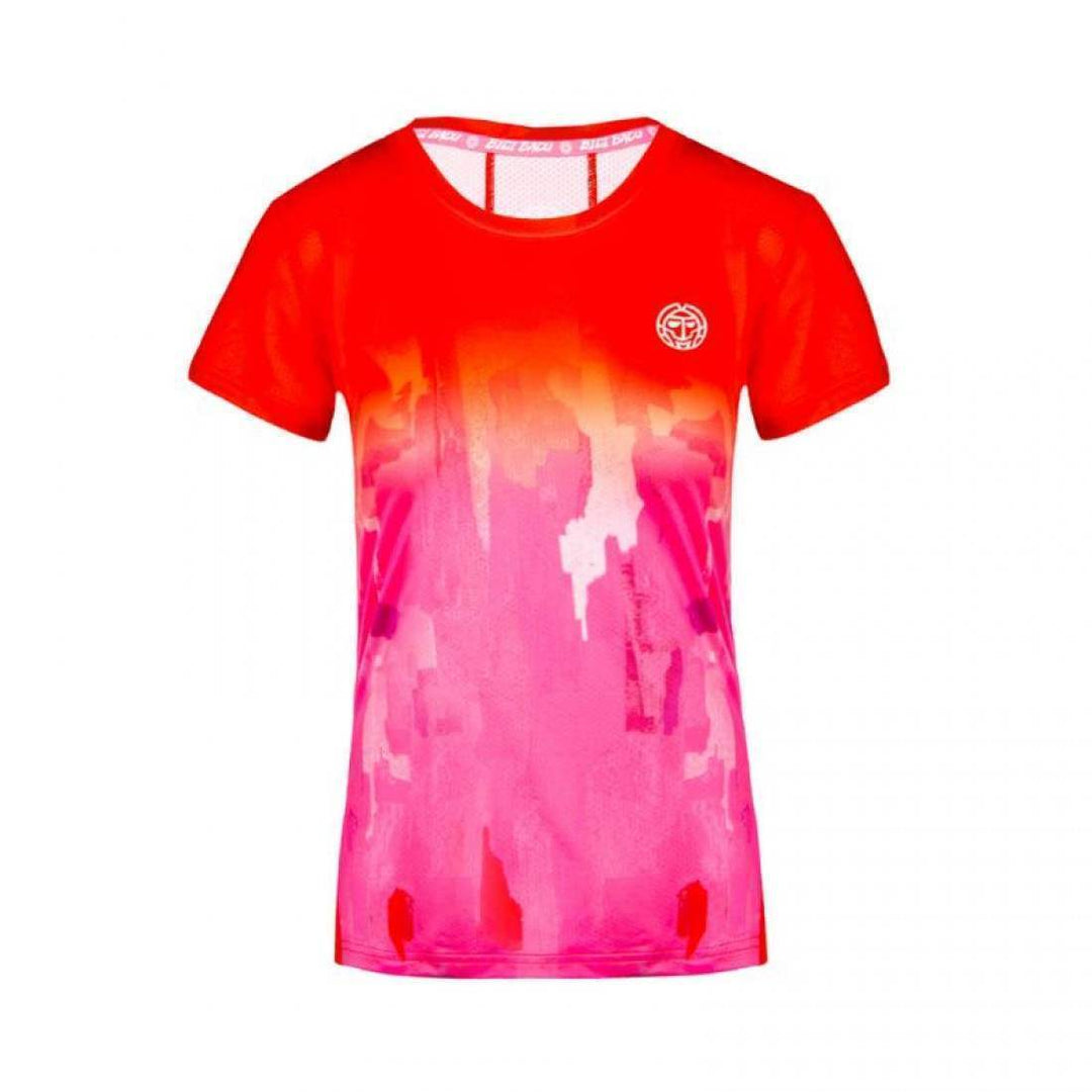 Camiseta Bidi Badu Eve Tech Rojo Rosa Mujer | BIDI BADU