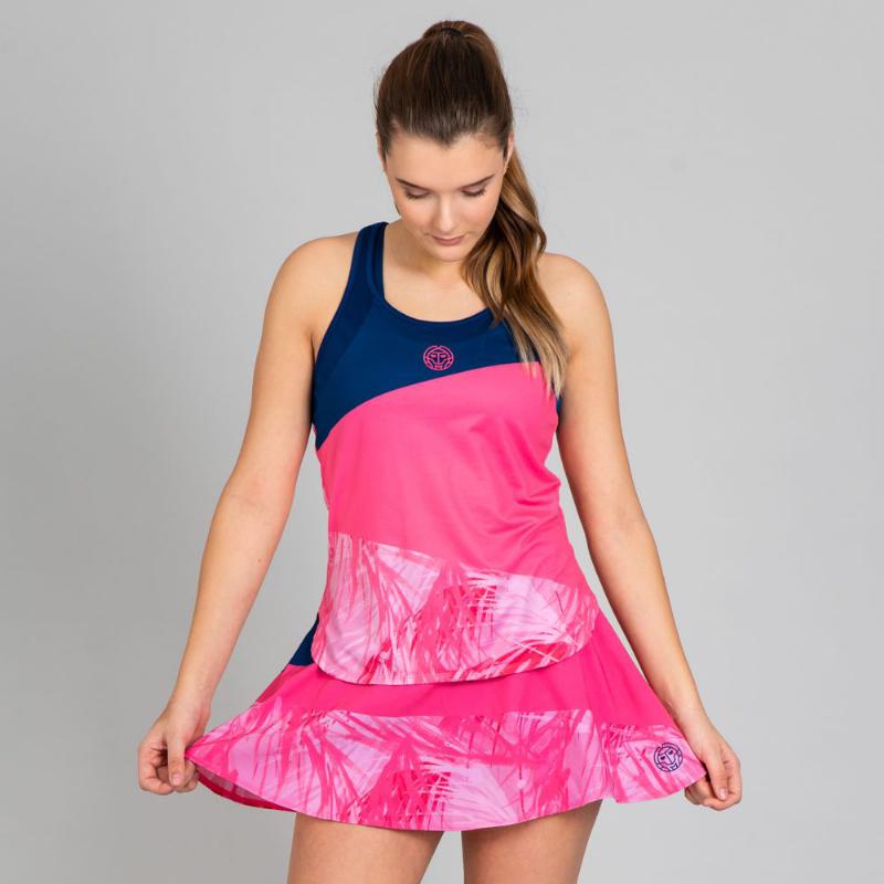 Maglietta Bidi Badu Fleur Blu Scuro Bacca Rosa