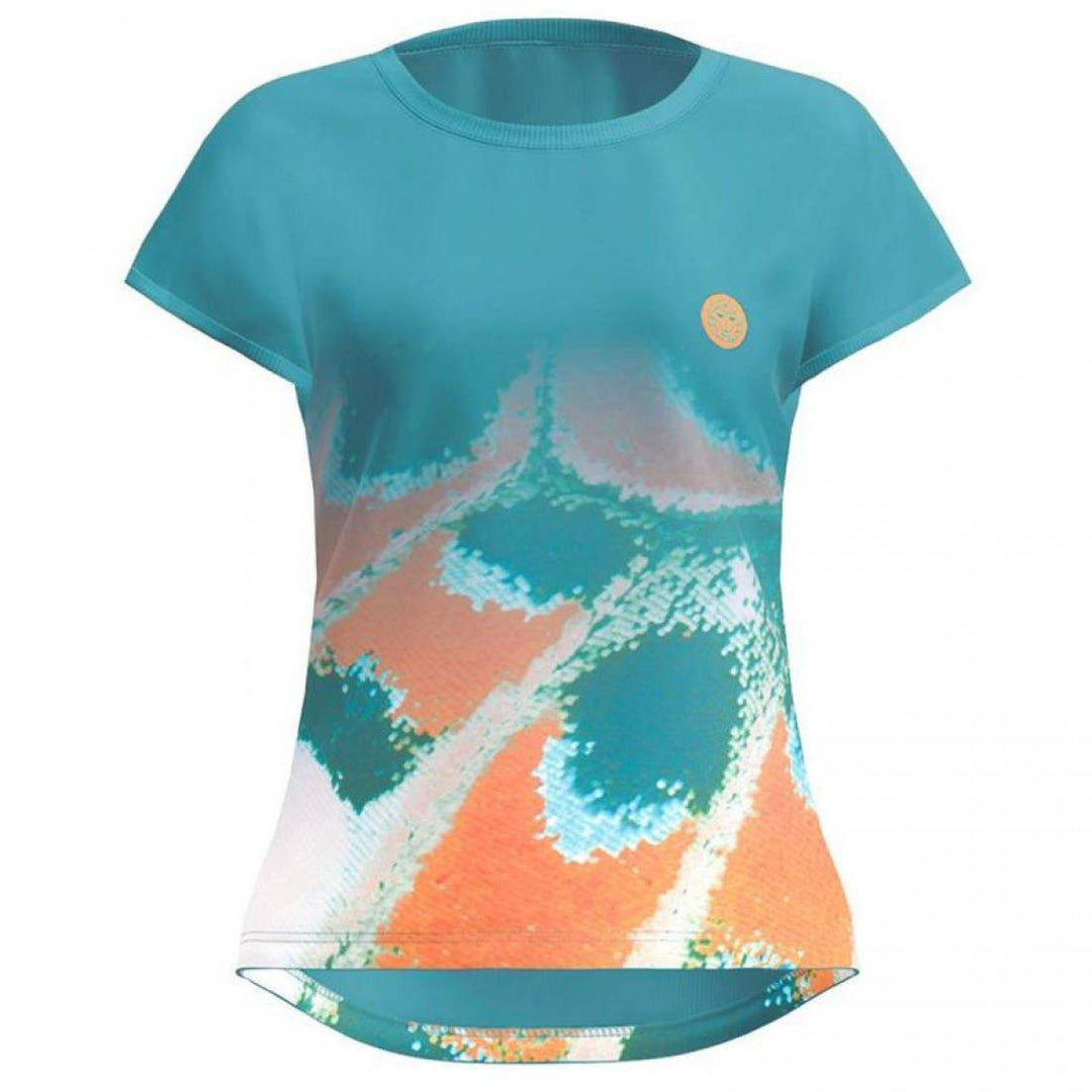 Camiseta Bidi Badu Melbourne Capsleeve Petroleo Naranja Mujer