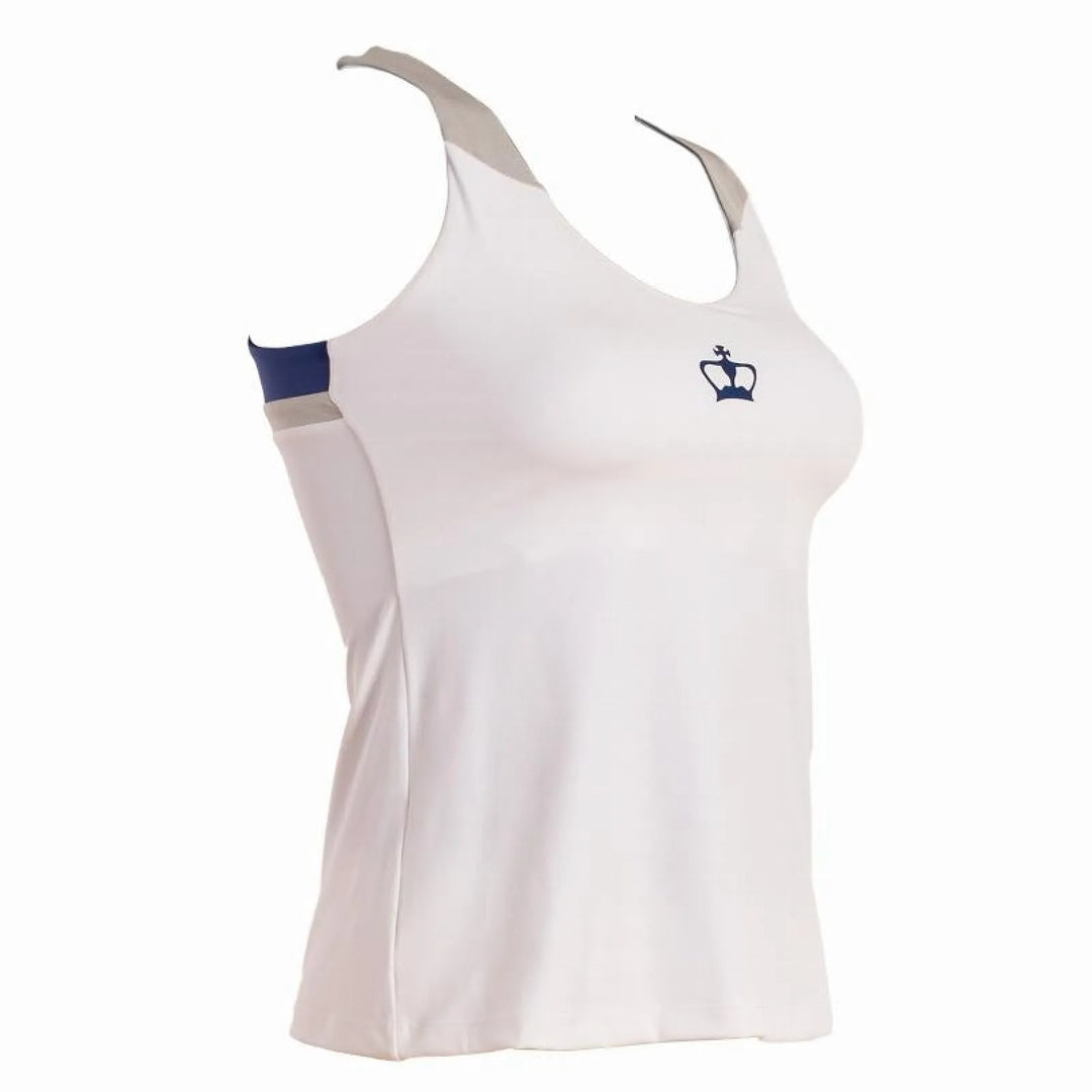 Camiseta Black Crown Naxos Blanco Gris Azul Mujer