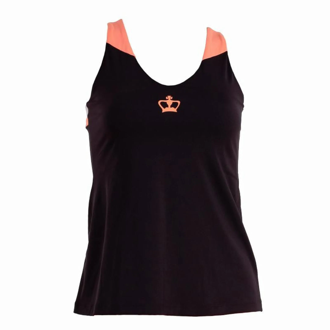 Camiseta Black Crown Naxos Negro Coral Gris Mujer