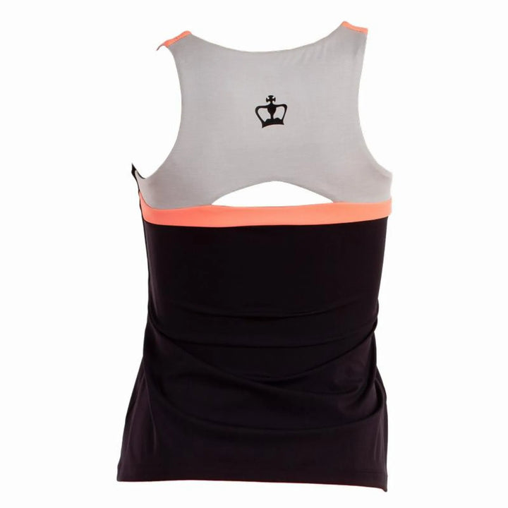 Camiseta Black Crown Naxos Negro Coral Gris Mujer