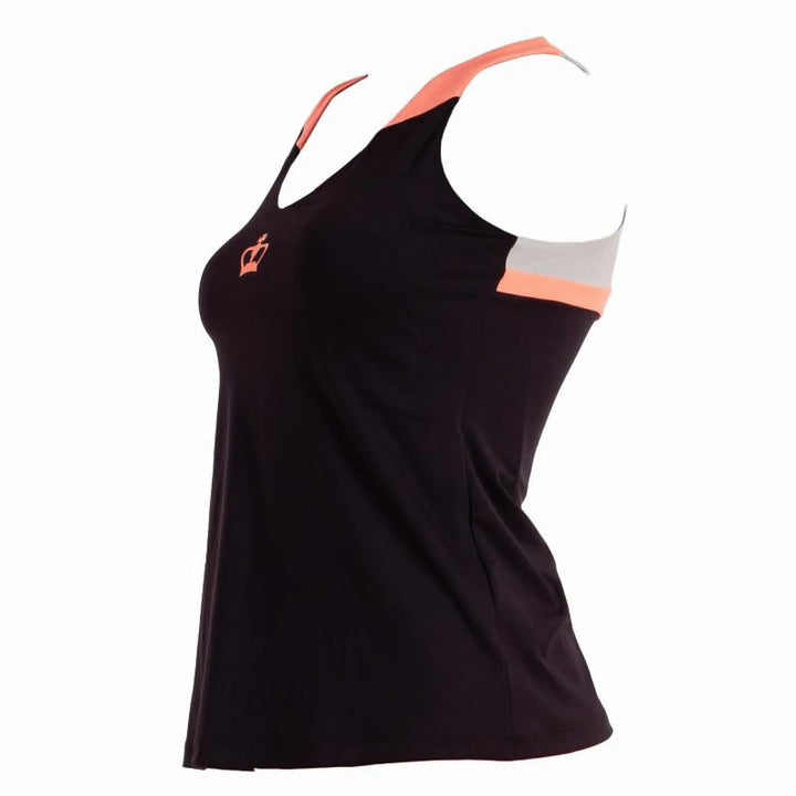 Camiseta Black Crown Naxos Negro Coral Gris Mujer