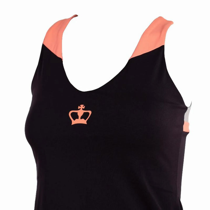 Camiseta Black Crown Naxos Negro Coral Gris Mujer