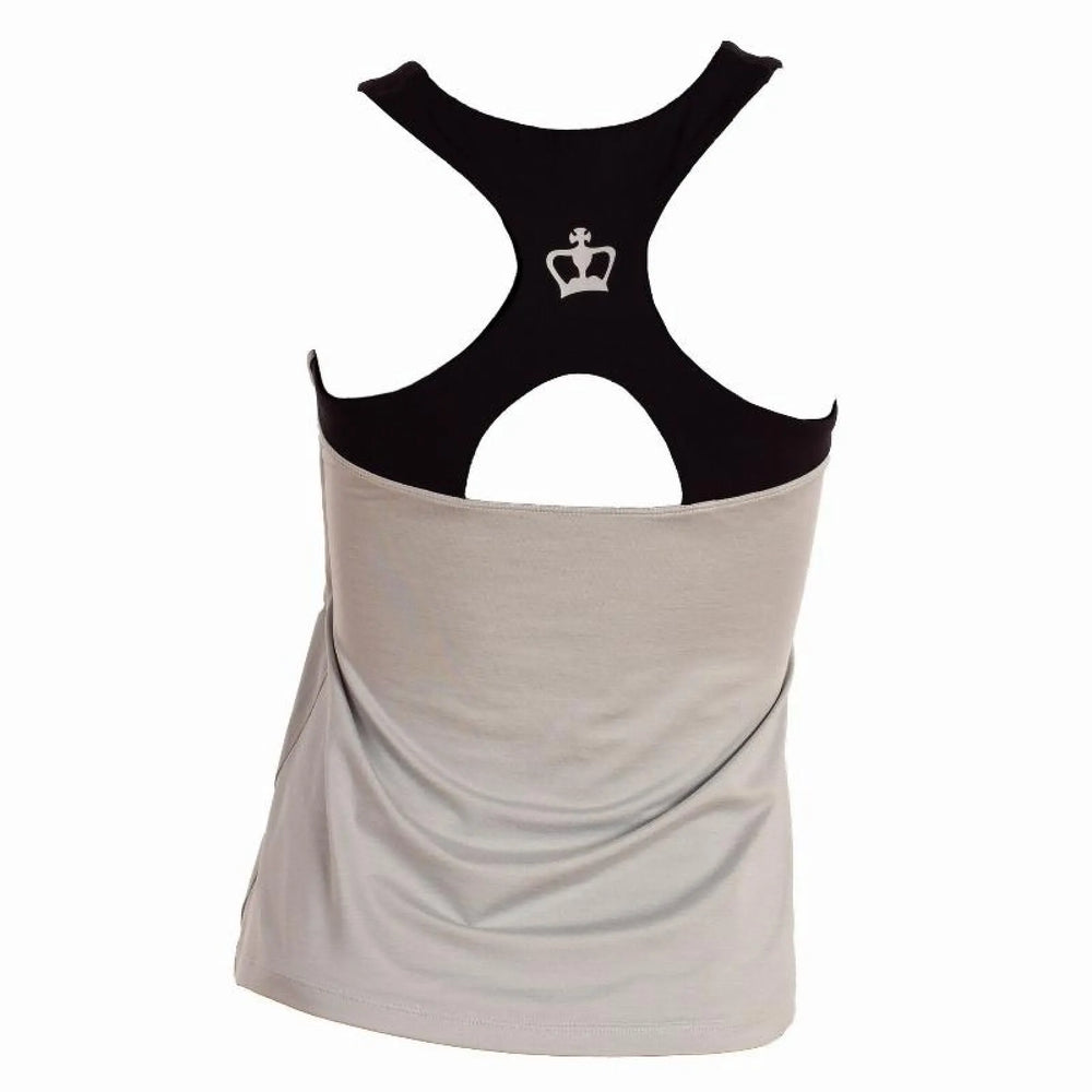 Camiseta Black Crown Rodas Gris Negro Mujer