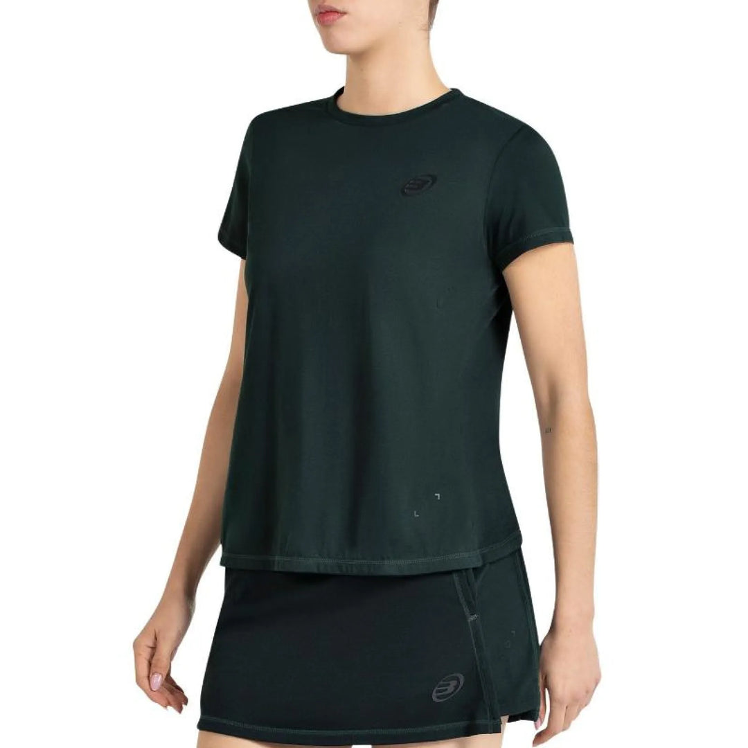 Camiseta Bullpadel Andra Verde Oscuro Mujer