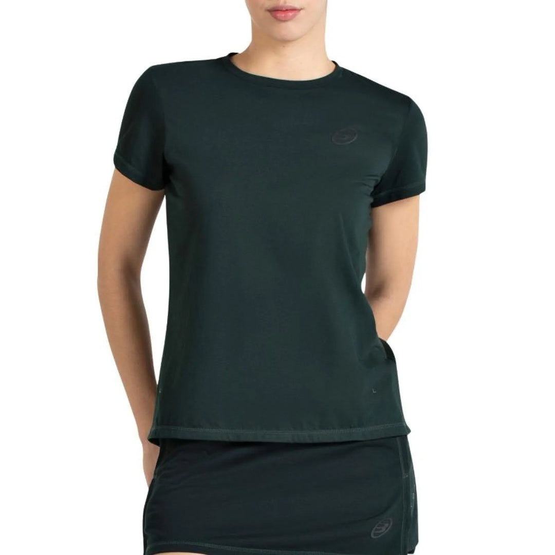 Camiseta Bullpadel Andra Verde Oscuro Mujer