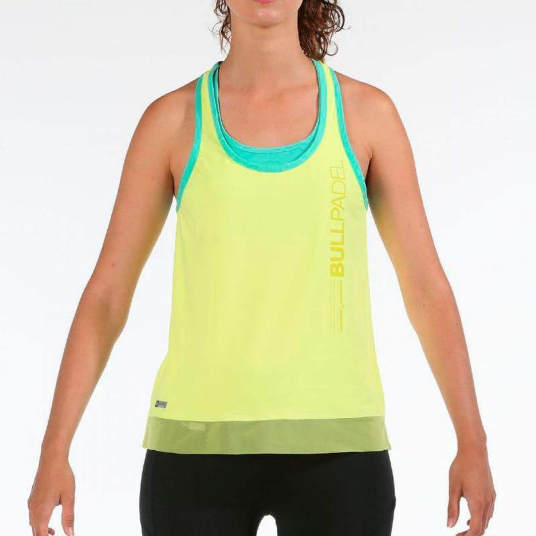 Camiseta Bullpadel Eusebe Amarillo Limon Fluor | Bullpadel