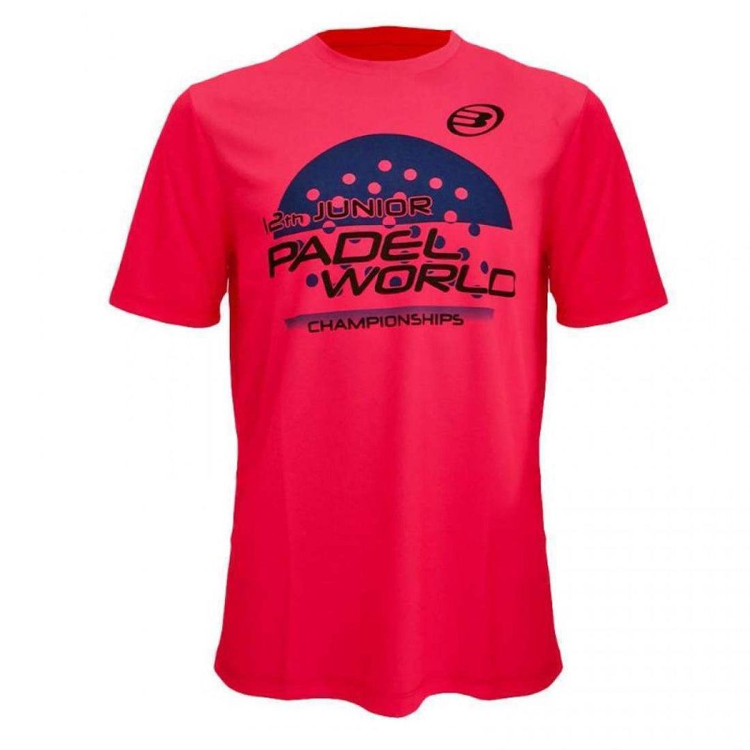 Camiseta Bullpadel Mundial Menores Rosa Fluor Junior | Bullpadel