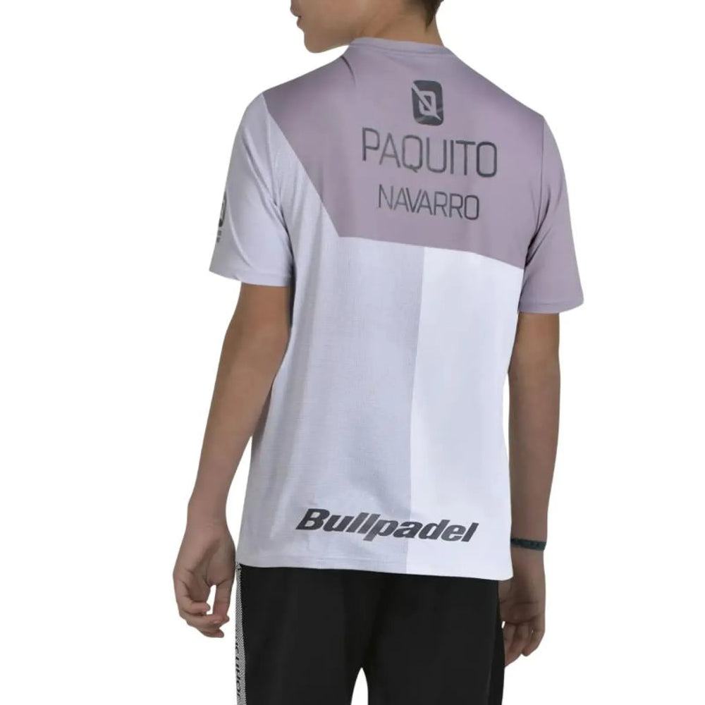 Camiseta Bullpadel Paquito Navarro 26I Blanco Junior