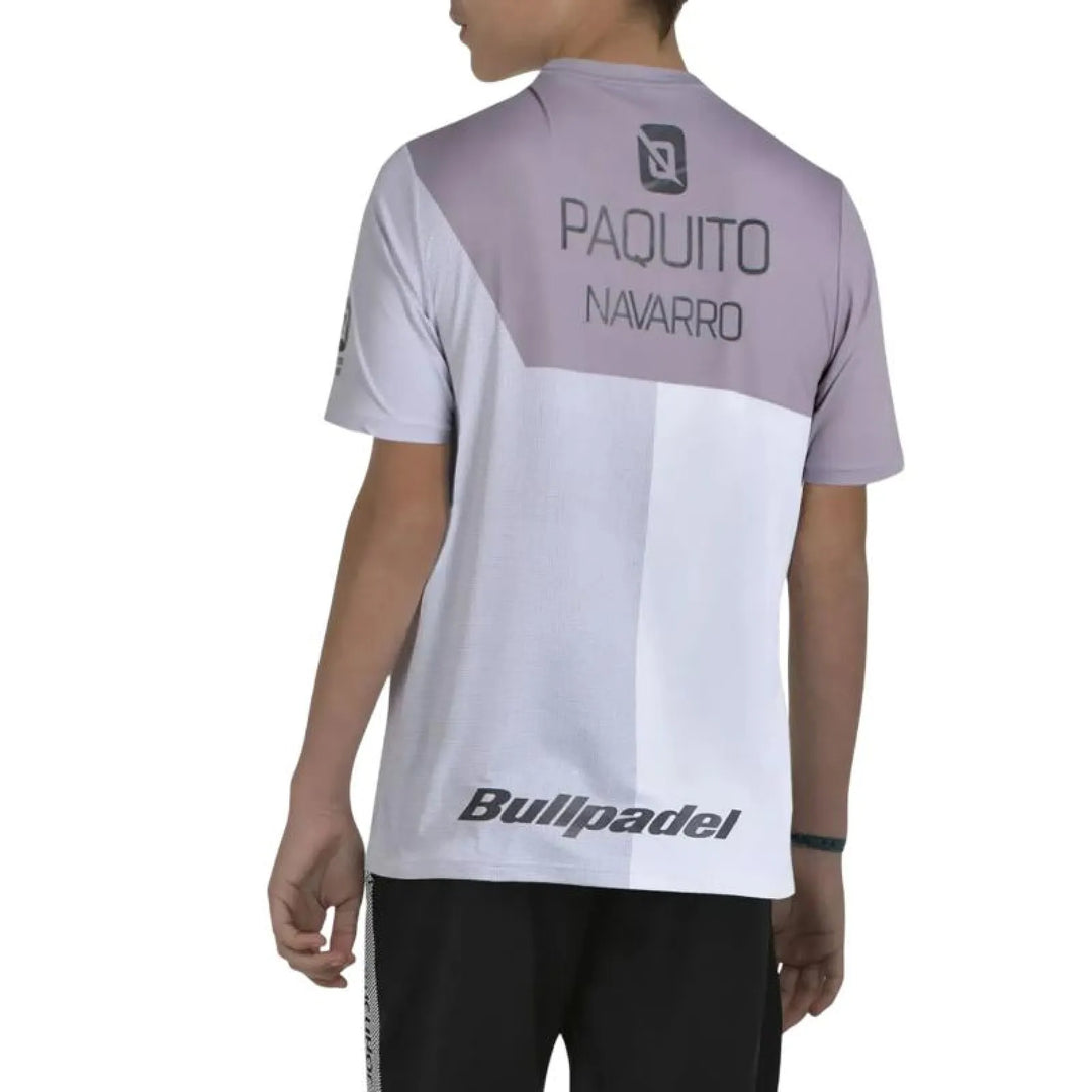 Camiseta Bullpadel Paquito Navarro 26I Blanco Junior