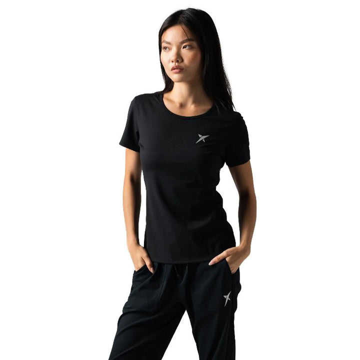 Camiseta Drop Shot Flight Performance Negro Mujer