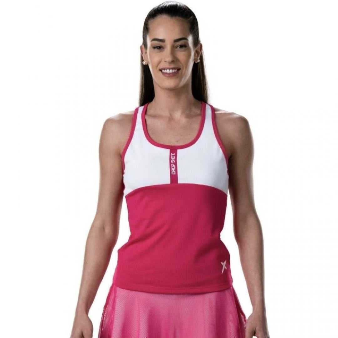 Camiseta Drop Shot Sol Azalea Rosa Blanco