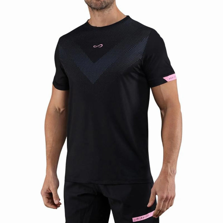 Camiseta Endless Ace Peak Negro Rosa