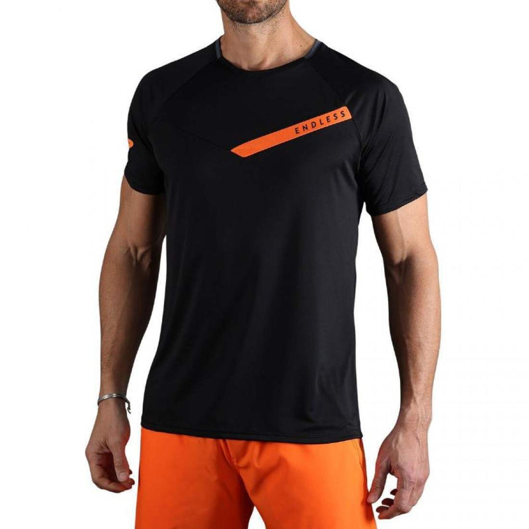 Camiseta Endless Tracer Negro Naranja | Endless