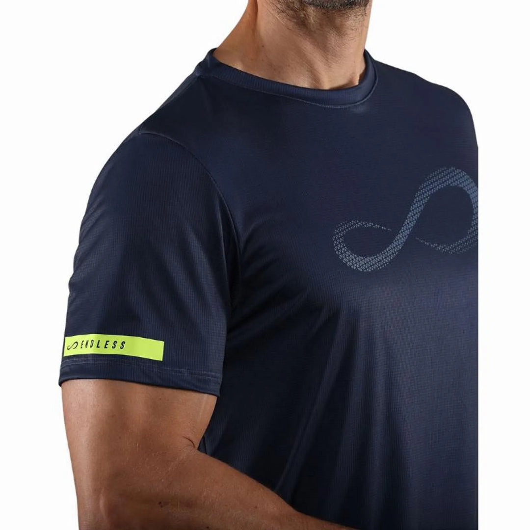 Camiseta Endless Unlimited Diamond II Azul Marino Amarillo