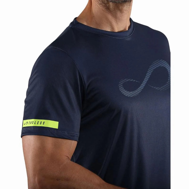 Camiseta Endless Unlimited Diamond II Azul Marino Amarillo