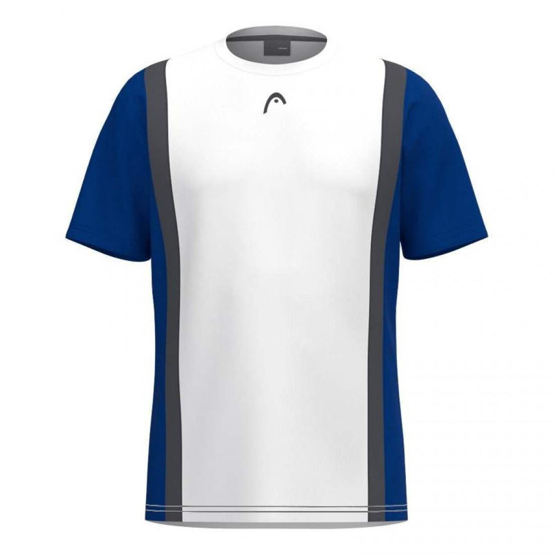 Camiseta Head Club 25 Tech Blanco Azul Royal Junior
