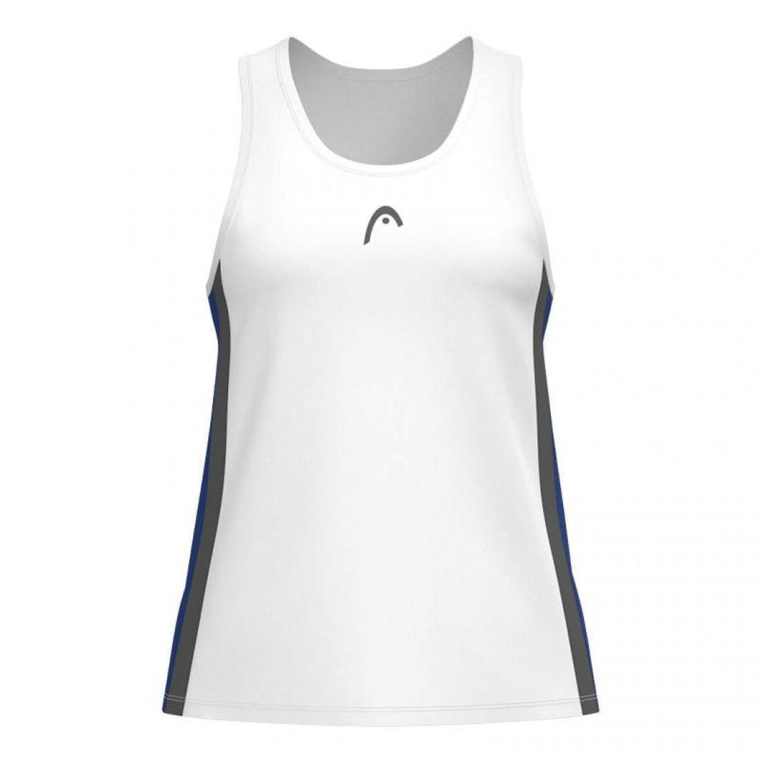 Camiseta Head Club 25 Tech Blanco Azul Royal Mujer