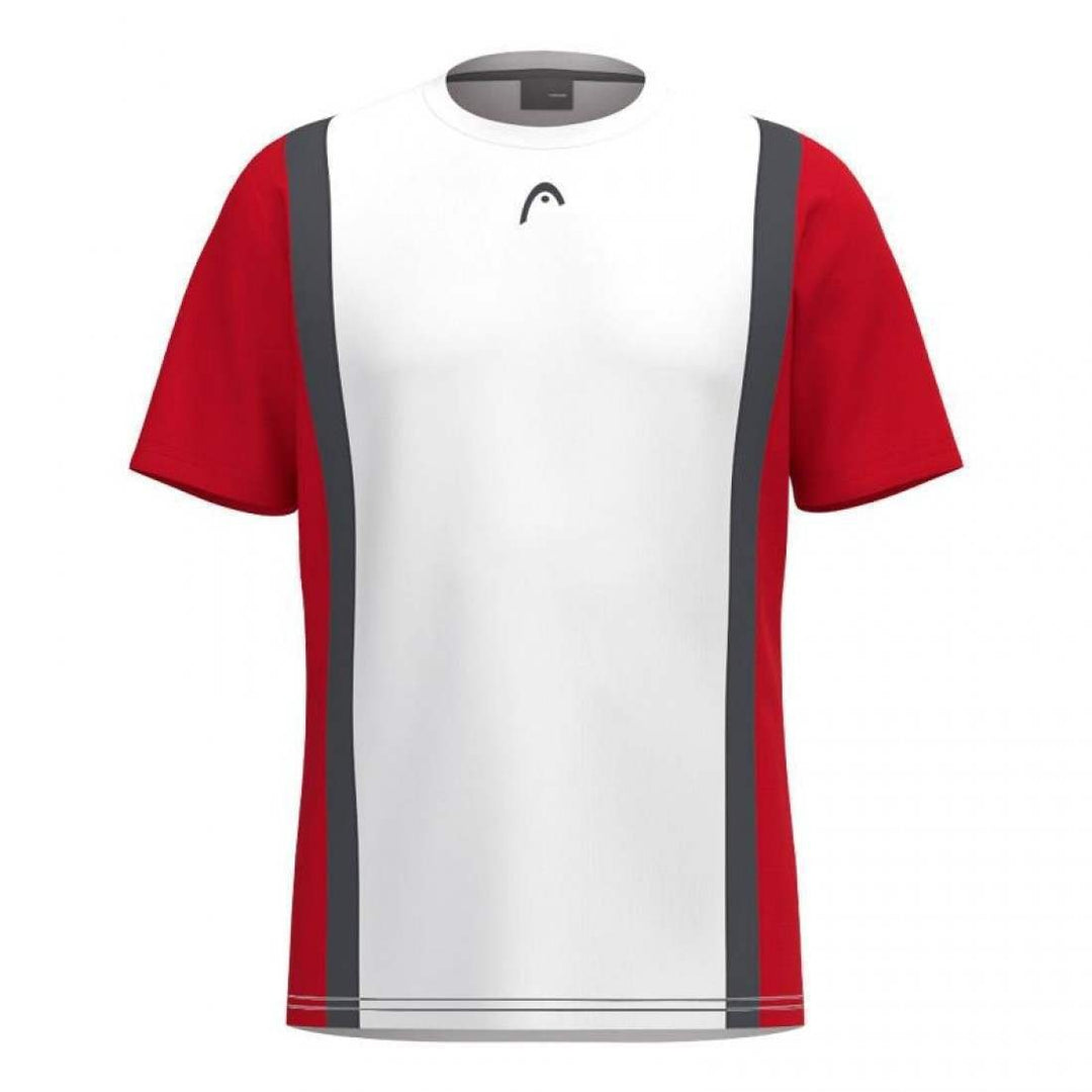 Camiseta Head Club 25 Tech Blanco Rojo