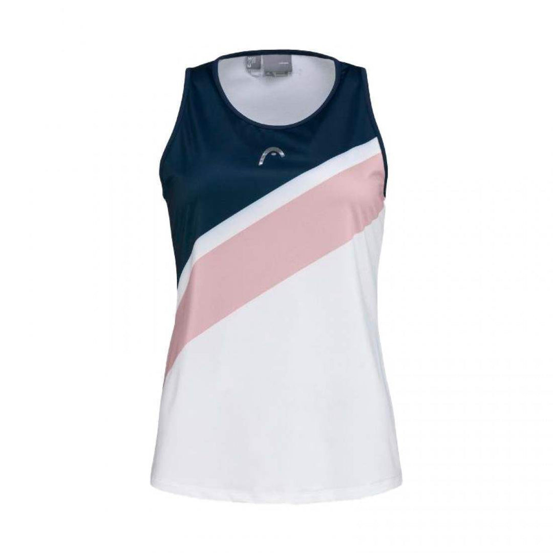 Camiseta Head Performance Estampado Blanco Rosa | Head