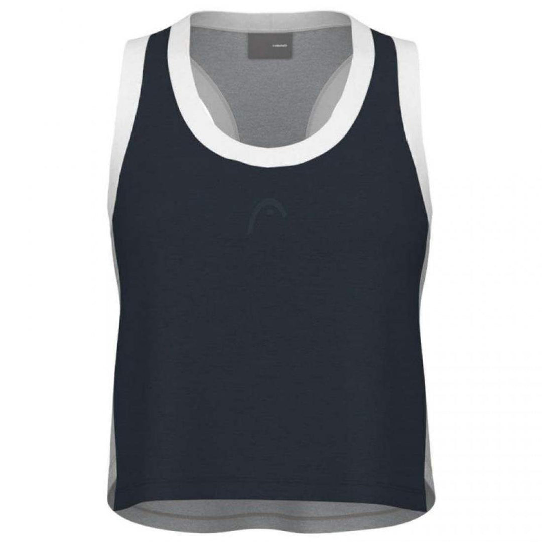 Camiseta Head Play Crop Top Azul Marino Gris Mujer | Head