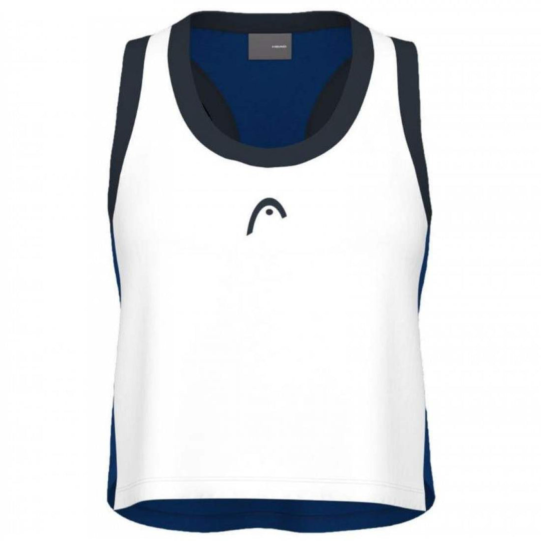Camiseta Head Play Crop Top Blanco Azul Royal Mujer | Head