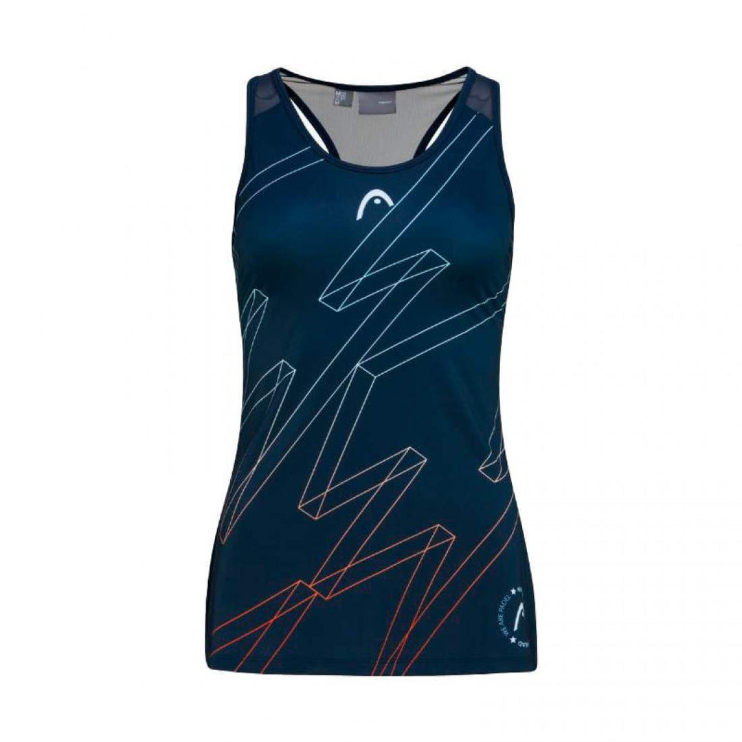Camiseta Head Play Print Padel Azul Oscuro Mujer | Head