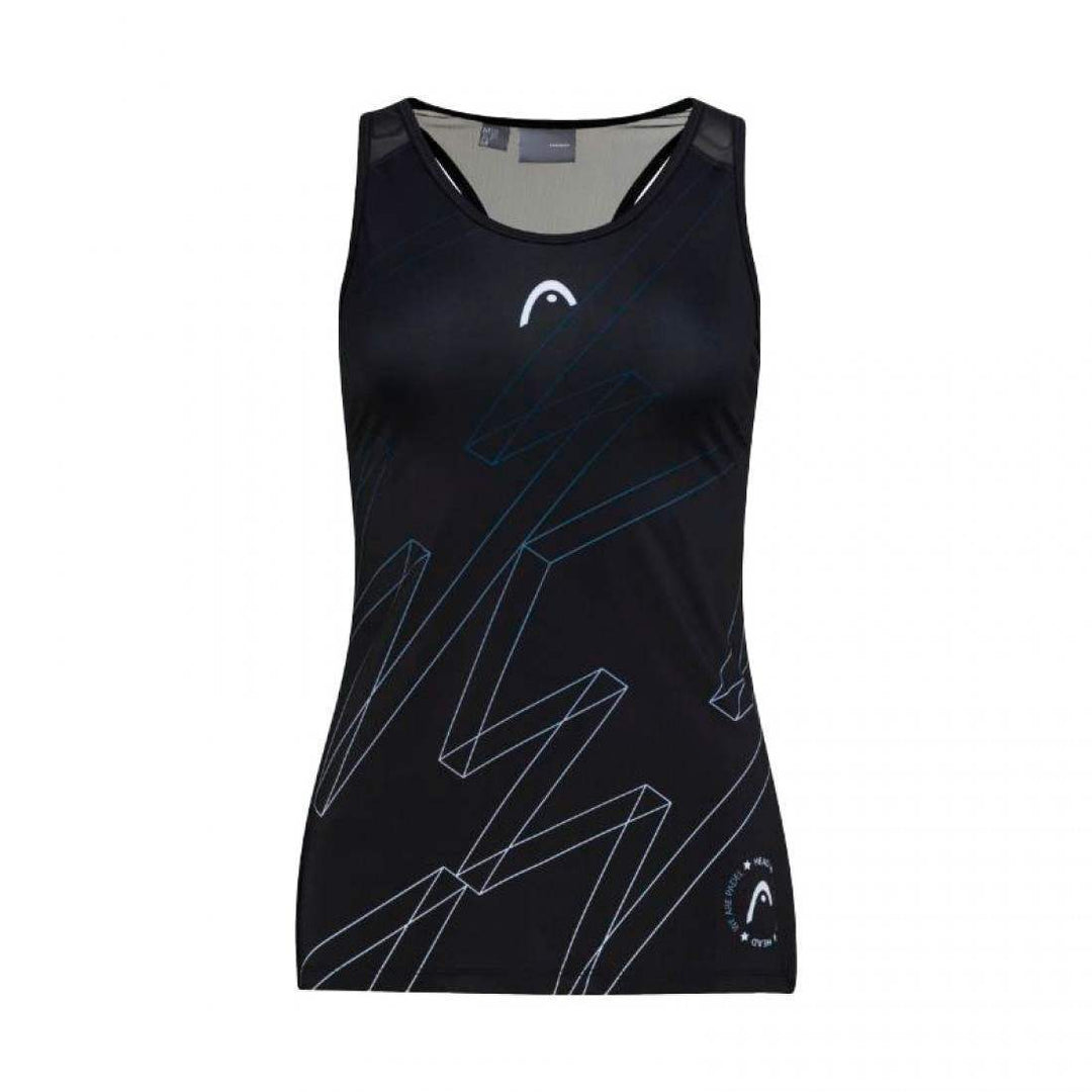 Camiseta Head Play Print Padel Negro Mujer | Head