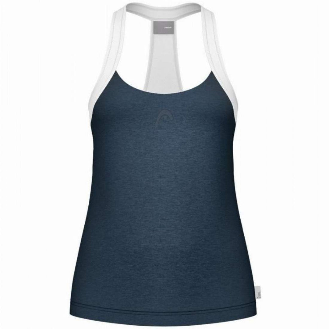 Camiseta Head Play Tech Azul Marino Blanco Mujer