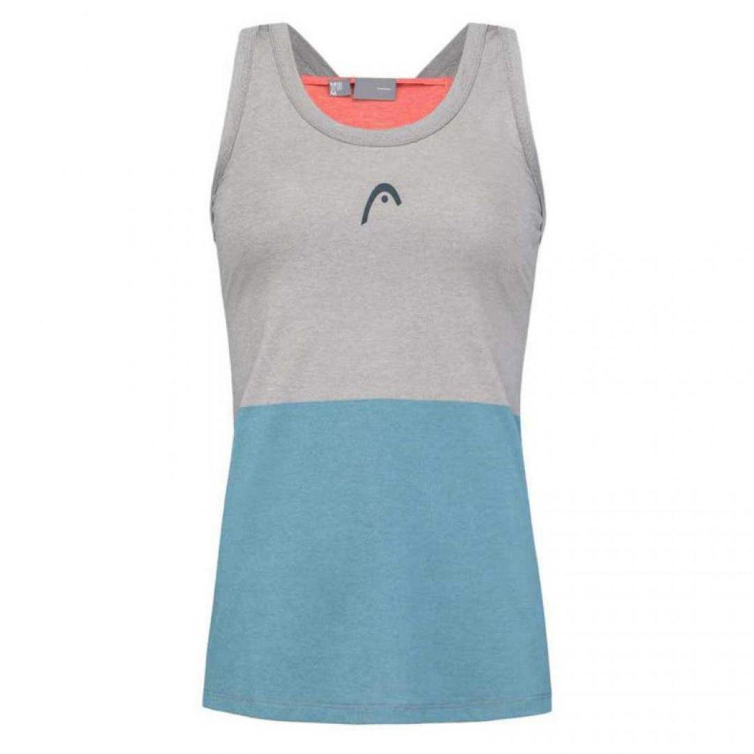 Camiseta Head Tech Top Gris Azul Electrico Mujer | Head