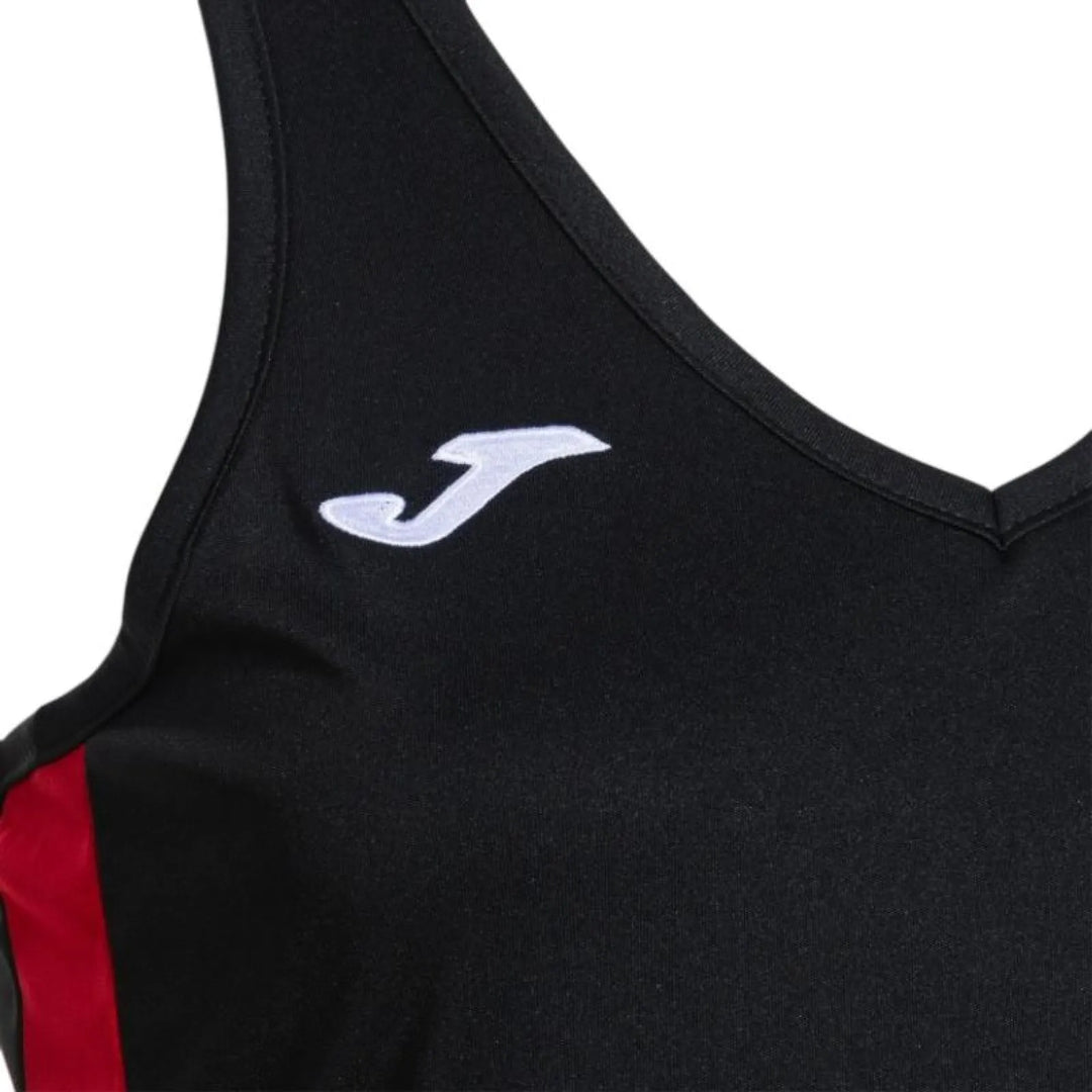 Camiseta Joma Olimpiada Negro Rojo Mujer