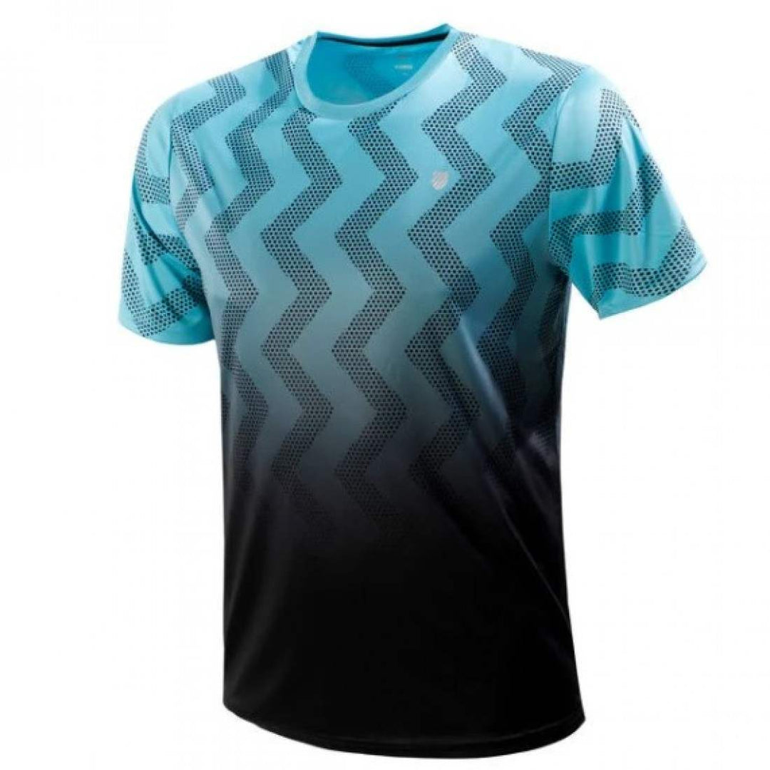 Camiseta Kswiss Hypercourt Print Crew Azul | Kswiss